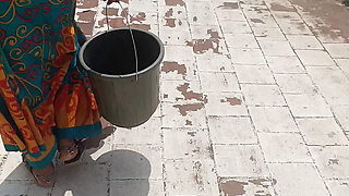 house wife dress wash romance with neighbour in Terrace
