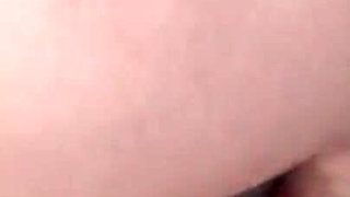 Anal play and prolapse in black pantyhose