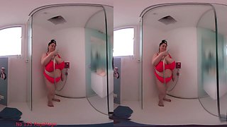 Preparing For The Summer Season - Alice In A Hot Red Bikini