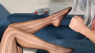 Chastity: Failed Heelfuck, Spiked Heels on Her Cage and Worship of My Stocking Feet - Mistress Julia