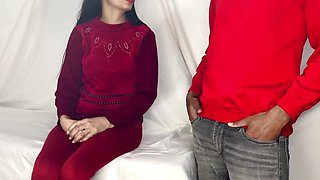 Indian babe impresses her boss for the job, beautiful skinny babe's tight pussy fucked by a big dick