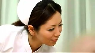 Subtitled CFNM Japanese hotel milf massage leads to handjob