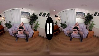 Em Yang In Little Black Dress & Black Stockings With Special Tease Treat For You - 8k Vr