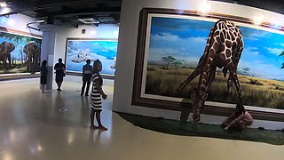 Big ass Thai GF museum visit and fuck
