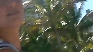 Sasha Stowaway brunette teen sucks and fucks cock that cums