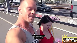 Stunning MILF hard pussydrilled outdoor