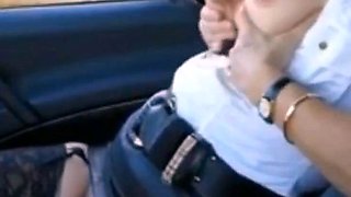 French Amateur Shows Off in Car