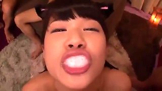 Cute and Innocent Japanese Semen Slut Gokkun Every Cock in the Room