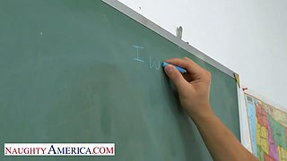 Redheaded substitute teacher rules with an iron fat ass