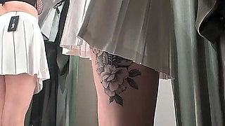 Sweet Busty MILF Changes Clothes and Tries on Different Outfits While Touching Herself