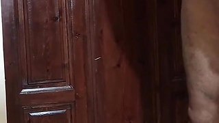 Girlfriend fucking hard store room