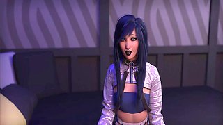 Happy ending with 3D animation featuring Misskitty2k in a wild 3D sex scene