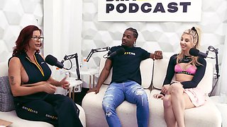 The brazzers podcast gig 7 (trimmed) - Alexis Fawx x cheerleader kait x Damion Dayski
