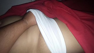 Massaging My Wife's Fat Hairy Pussy