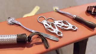 Mistress Zeida CBT Ball Slapping Punishment with Heavy Dildo Torment