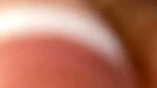 Ebony Girl Shows off Her French Pedicure in Her Black Nylons & Does Removal to Show Her Feet