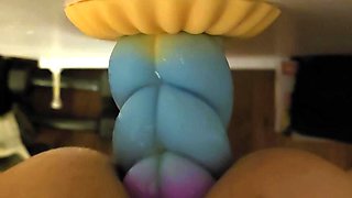 Naughtyaleena Wall Fucks Her Monster Unicorn Deep in Her Ass