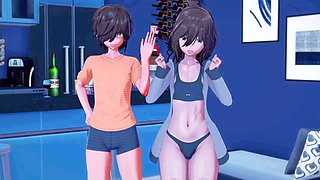 Uncensored anime hentai with hot stepsister and some serious ass rubbing