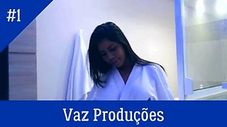 Big-tailed brunette moaning and cumming at the motel: Blowjob, Doggy  Licking Porn