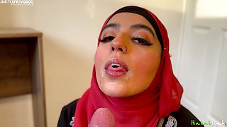 Aaliyah Yasin Tries Not to Swallow Her Stepbrothers Cum