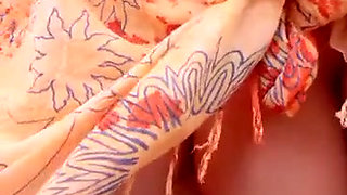 Pussy fingering, slap and multiple squirt on the punlic beach