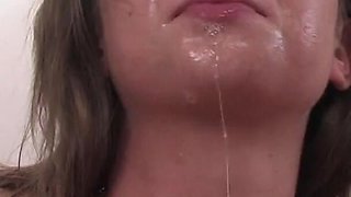 Innocent teen deepthroats big cock