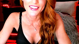 Horny British mature redhead masturbating
