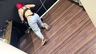 Cleaning with Camila Vegas - Redhead Gets a Surprise in the Face