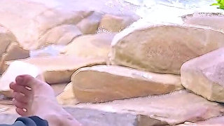 Handjob Surprise Ejaculation on the Beach