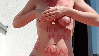 Julie Spanking Titts and Pussy Outdoor