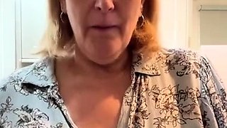 Big Boobed Blonde Masturbates With A Dildo In The Bathroom
