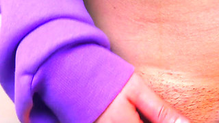 A young girlfriend got excited and decided to masturbate... Rubbing against the table and cumming loudly. She has such a fetish