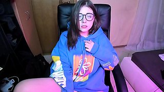 Cute Girl Katya Letova Tries to Stay Quiet While Using Dildo & Vibrator - Solo Masturbation