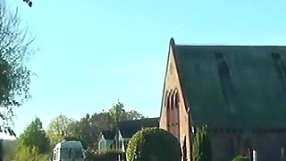 Two Matures Give a Guy a Blowjob in the Back of a Car