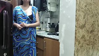 Desi Indian Stepmom Catches Step Son In Kitchen For Hardcore Fucking - Hindi Audio