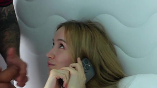 While Mom Is Shopping, Her Horny Stepdaughter Is Moaning Under Her Foster Dad's Huge Dick!
