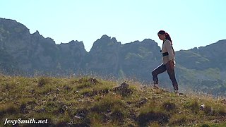 Hiking in a canyon