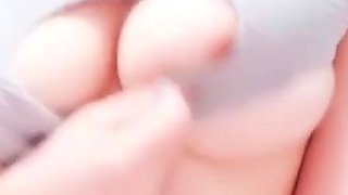 Cute amateur brunette naughty in solo jerking show on camera
