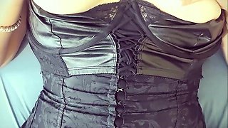 Gothic Girl Is Hot Right Now and Touches Her Huge Natural Tits with Brown Nipples