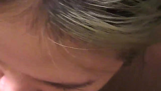 Blowjob and facial on Asian stepsister - time freeze