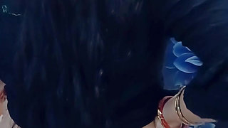 Desi black dress top only show in boobs and pussy