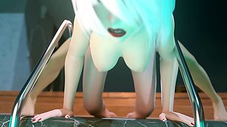 Futanari 3D at Pool - Cartoon Animated BJ Futa on Female