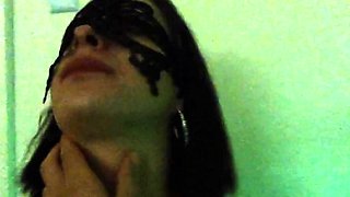 Rough BDSM Deepthroat with a Busty Amateur Teen in Green Lig
