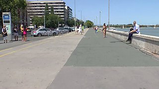 Euro amateur outdoor masturbation