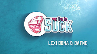 Lexi Dona and her friend Daphne share cock