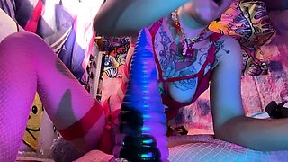 Milky ass solo hoe anally toys