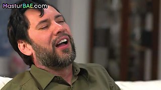 Busty ginger MILF cockboucning on lover