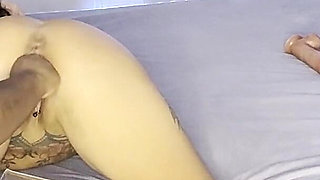 Double Toy Pussy Stretch - Inflatable Dildo Deep Play