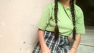 Indian Hot Beautiful College Girl Boy Gift Condom Packet Saara Seduce with Your Creamy Pussy Suck Her Dick Close up in Hindi