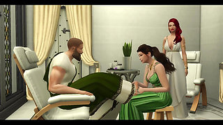 The Blissful Simmers_sims in Rome Bath House Sex Day